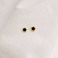 POS - Midnight Flower Stud Earrings