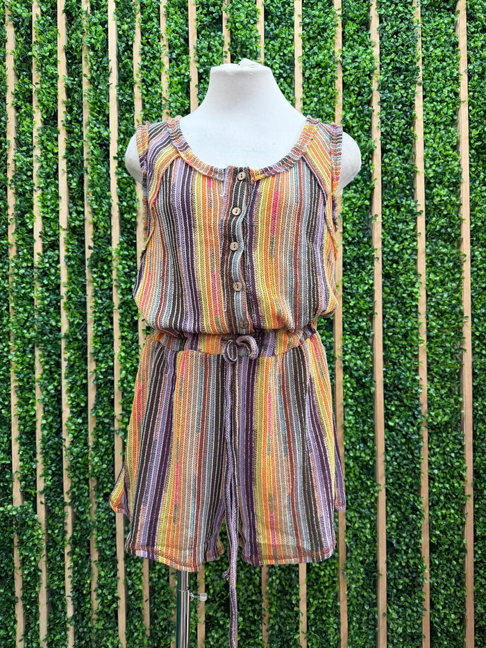 Solstice Multicolor Stripe Knit Romper