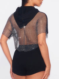 Rhinestone Detail Skort Set