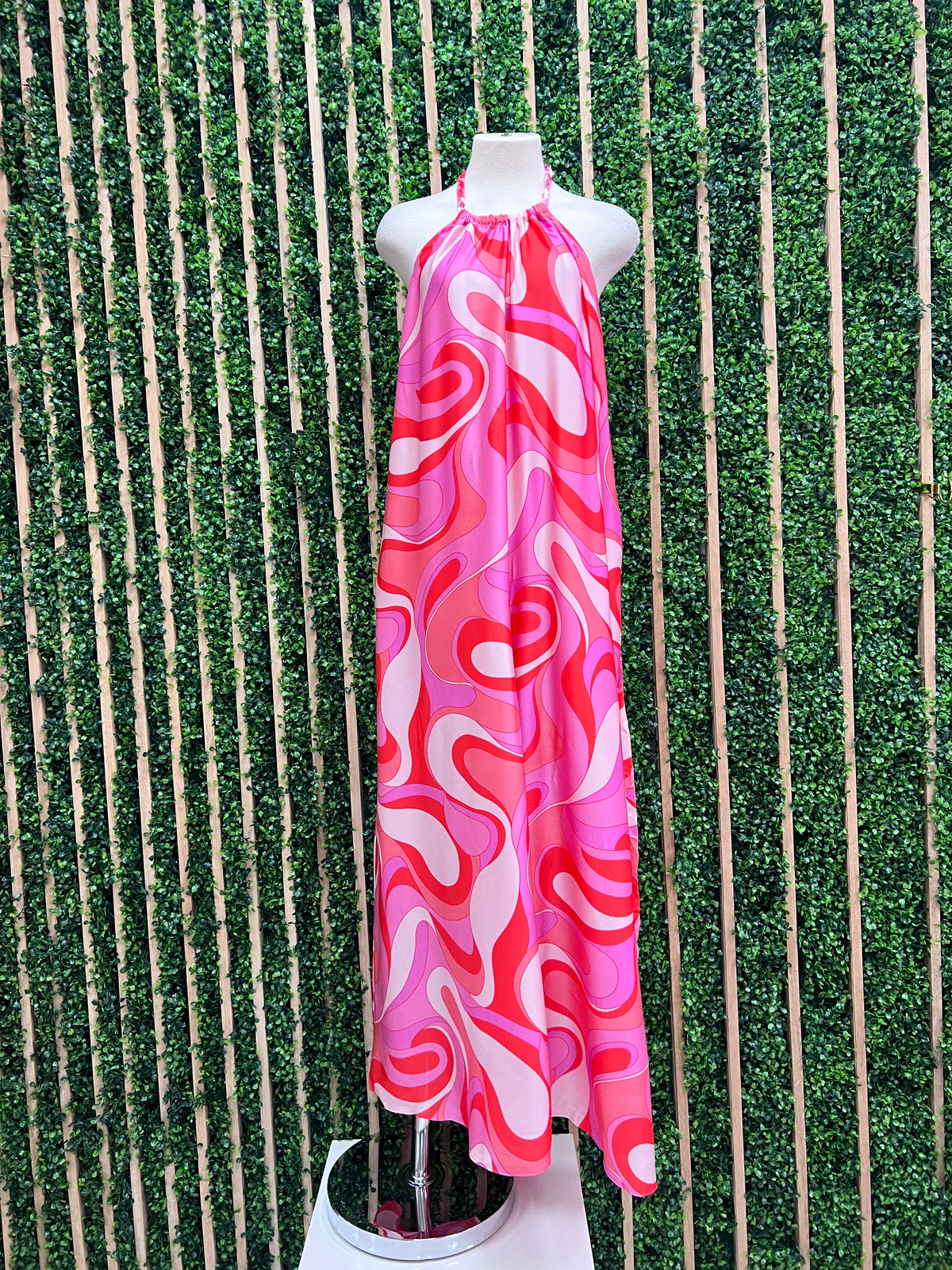 Coral Pink Swirl Jumpsuit