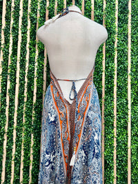 Halter V Neck Harem Jumpsuit