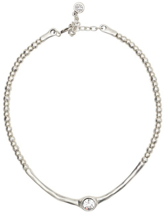 Delicate Boho Crystal Oval Necklace