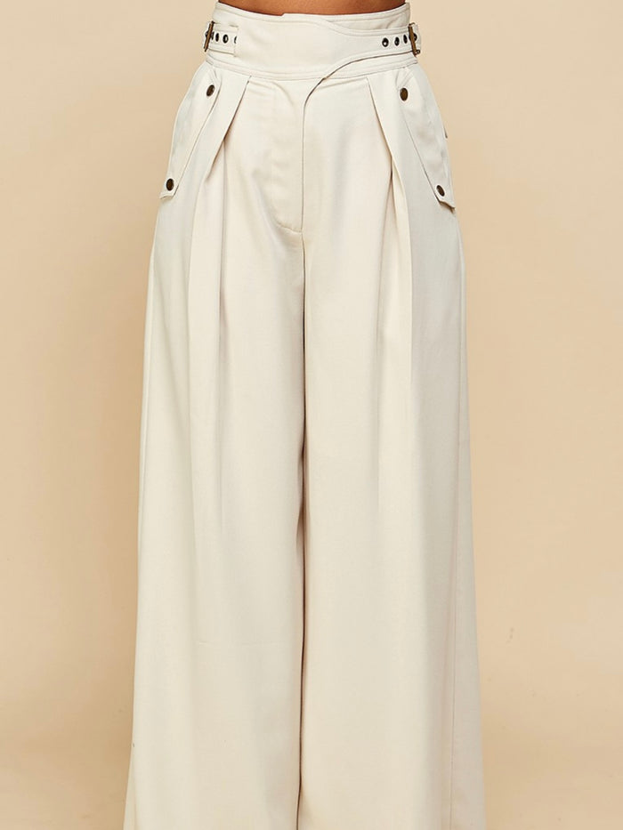 Buckle Detail Side Leg Pant