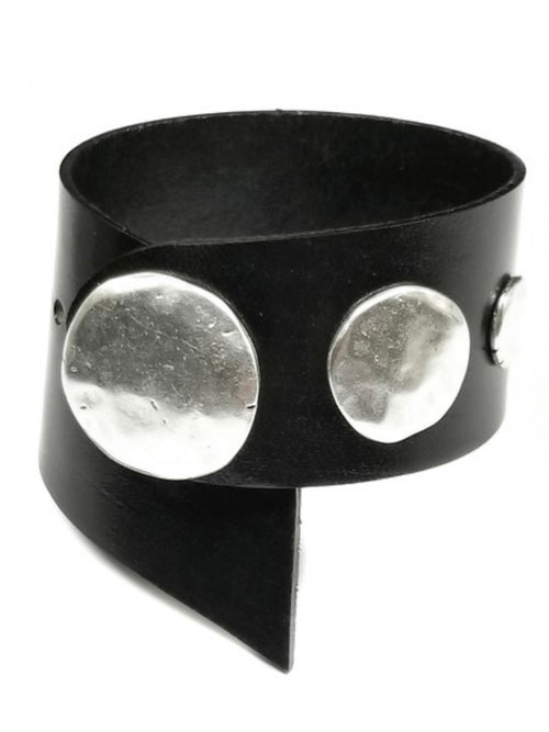 Delicate Boho Studded Leather Cuff