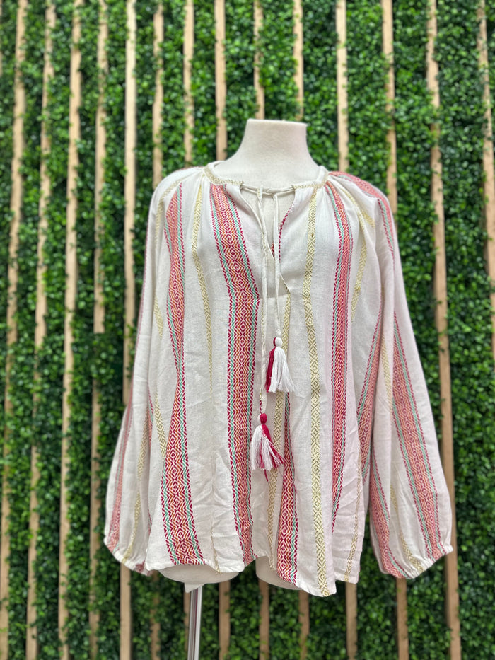 Boho Embroidered Blouse