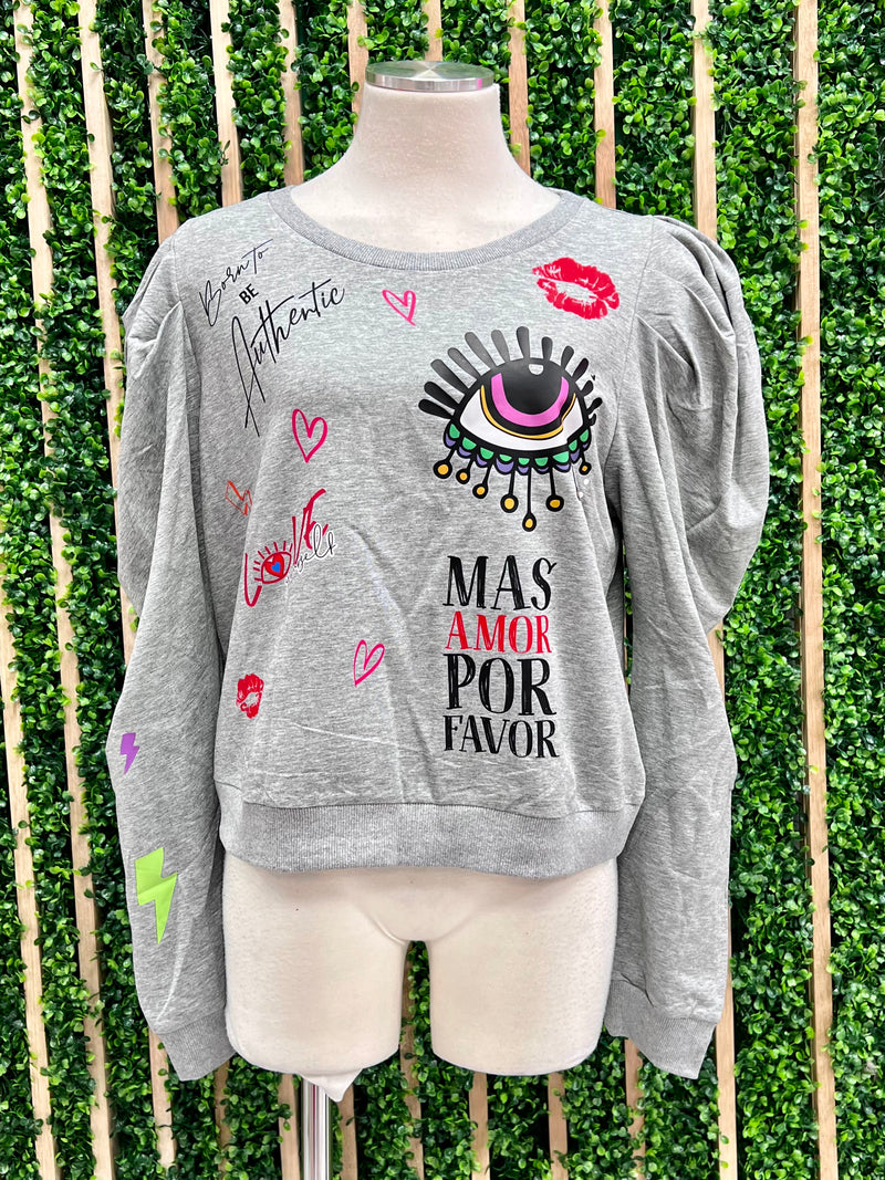 Fun Multi Print Sweater
