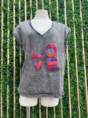 Love Embroidered Tee