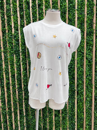 Bululu Message Sleeveless Top