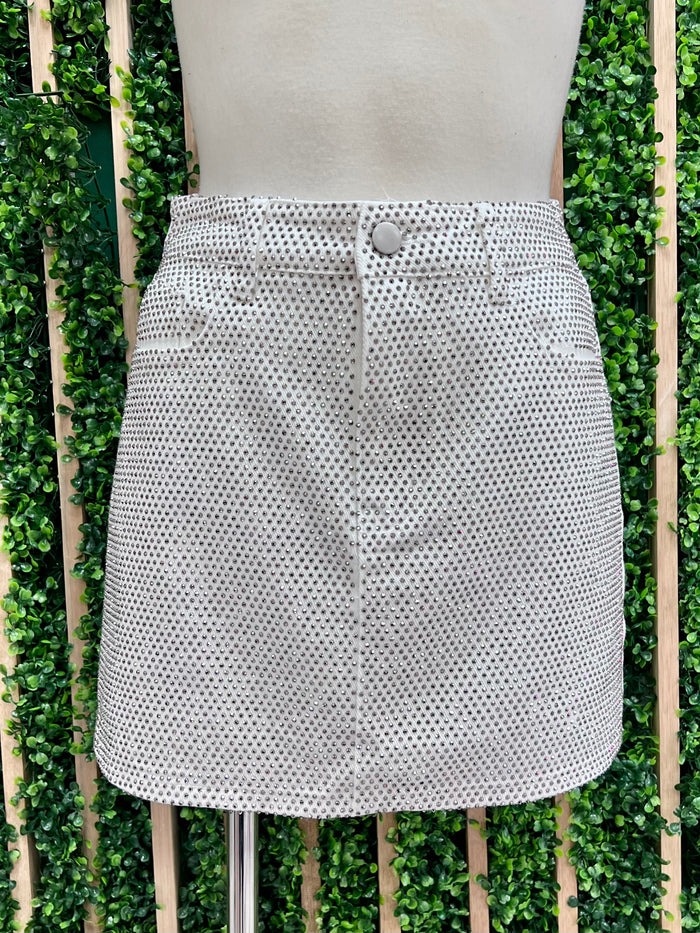 Denim Studded Skirt