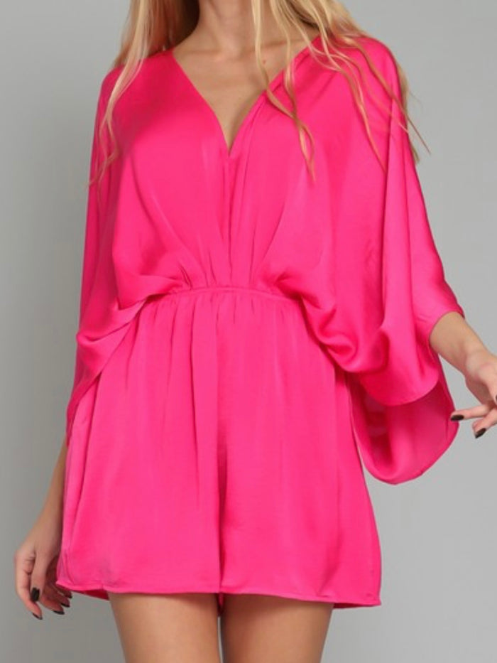 Fuchsia Kimono Romper