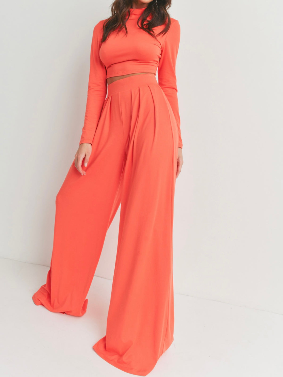 Orange Long Sleeve Pant Set