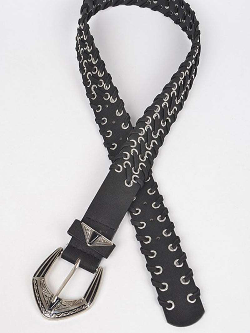 Multi Metal Eyelet Belt