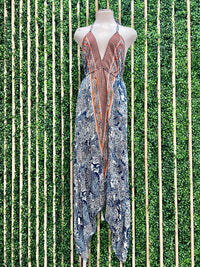 Halter V Neck Harem Jumpsuit