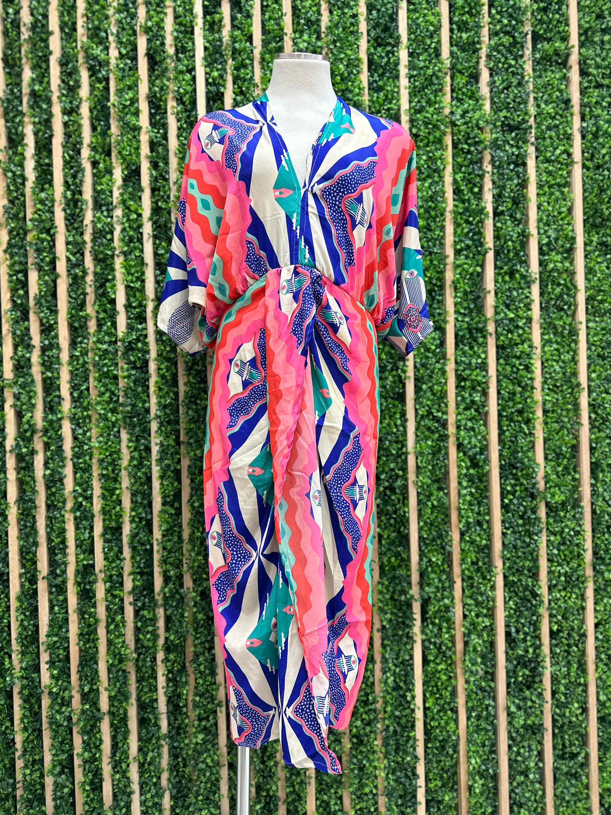 Multi Eye Print kimono Midi