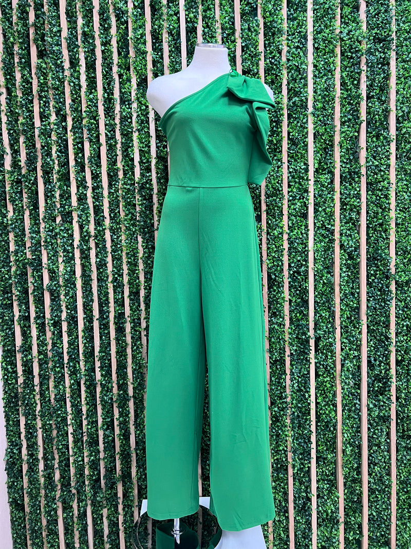 Delicate One Shoulder Detail Jumpsuit