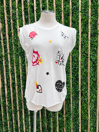 Bululu Message Sleeveless Top