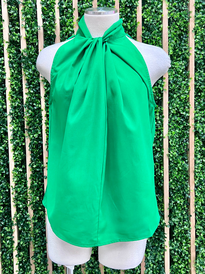 Ruched Detail Sleeveless Blouse