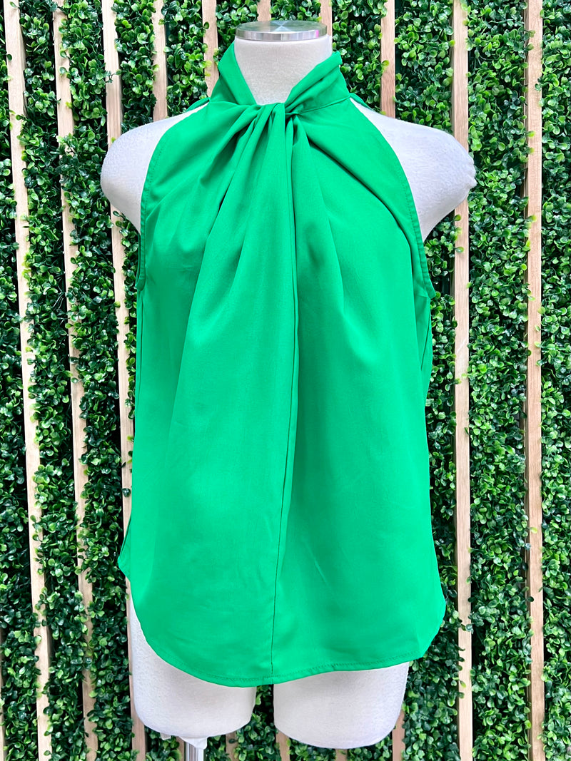 Ruched Detail Sleeveless Blouse