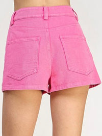 Pink Braided Denim Short