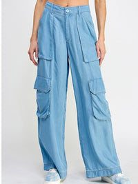 Mid Waist Tencel Pants