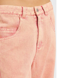 Pink Washed Wide Leg Demim