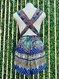 Boho Print Halter Romper