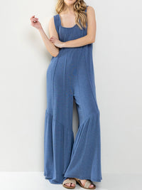 Denim Blue Tiered Jumpsuit