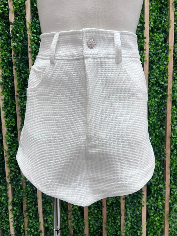 Textured Fitted Skort