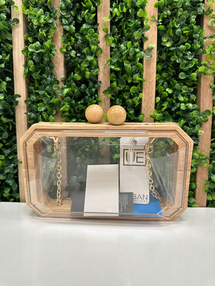 Delicate Acrylic Wood Clutch