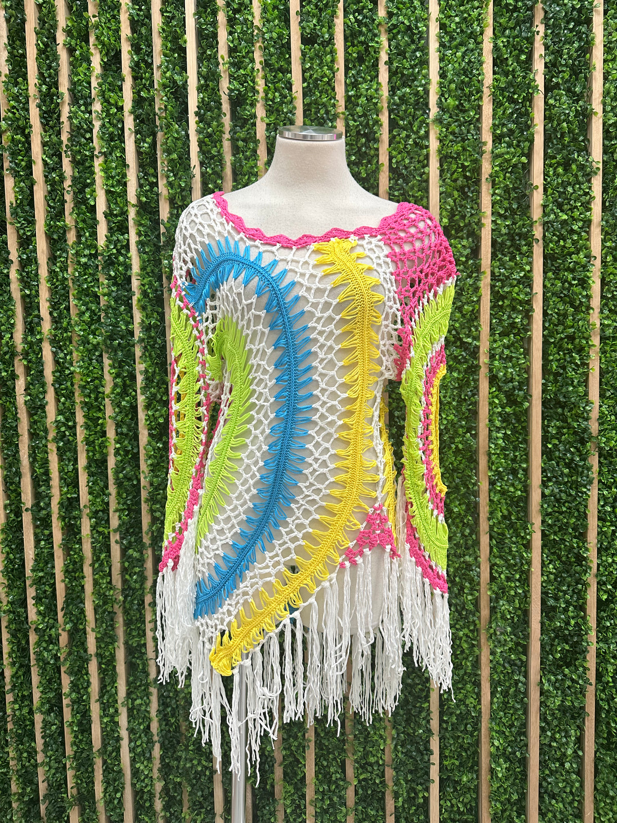 Neon Multi Fringe Coverup