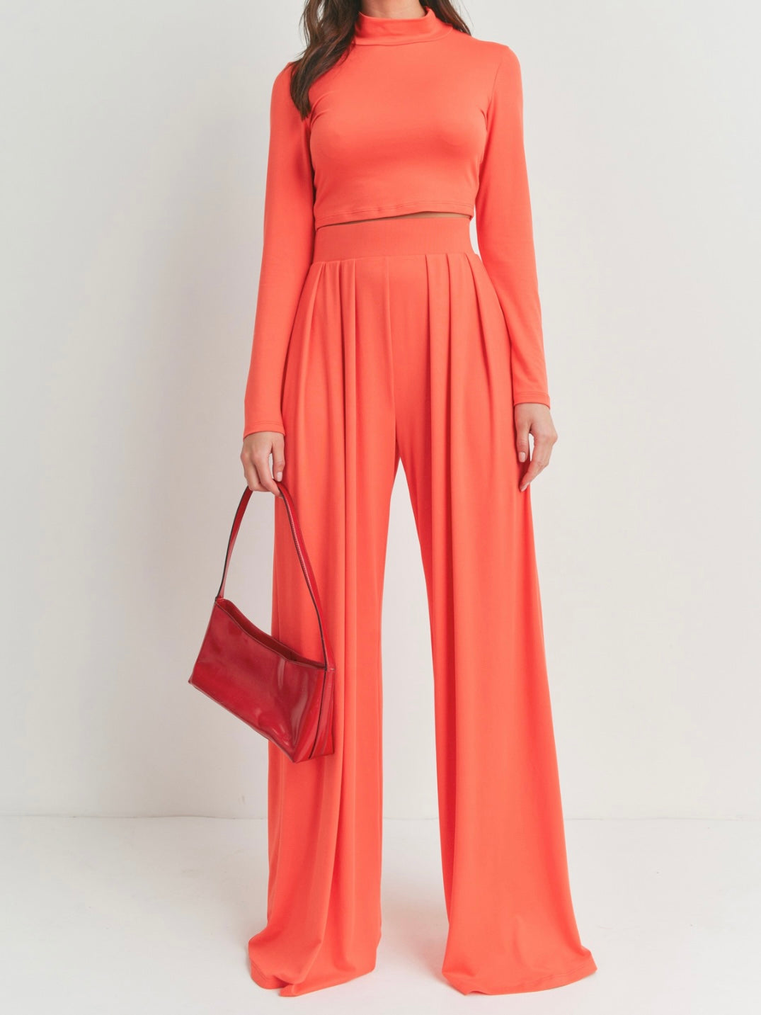 Orange Long Sleeve Pant Set