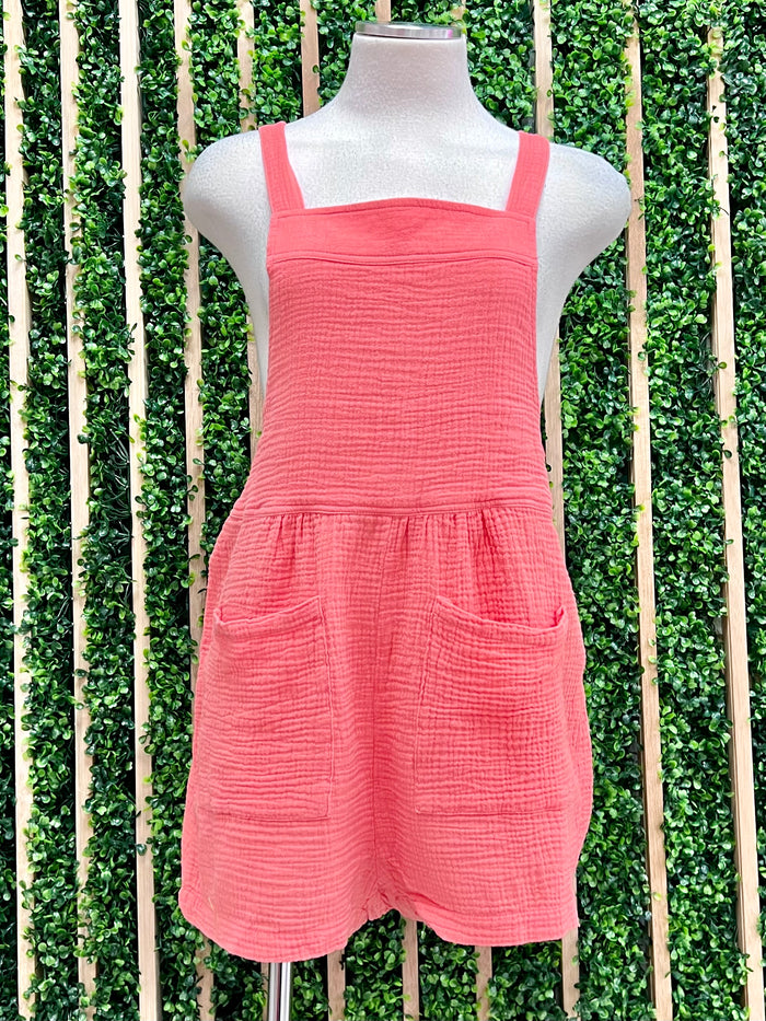 Double Gauze Overall Romper