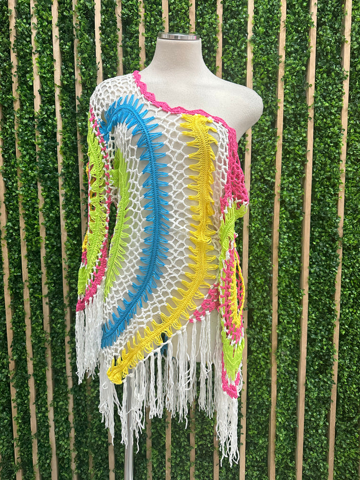 Neon Multi Fringe Coverup