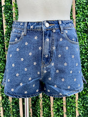 Star Studded Denim Shorts