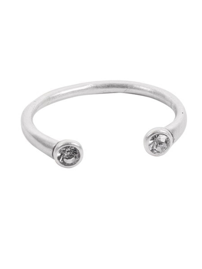 Delicate Boho Swarovski Crystal Open Cuff