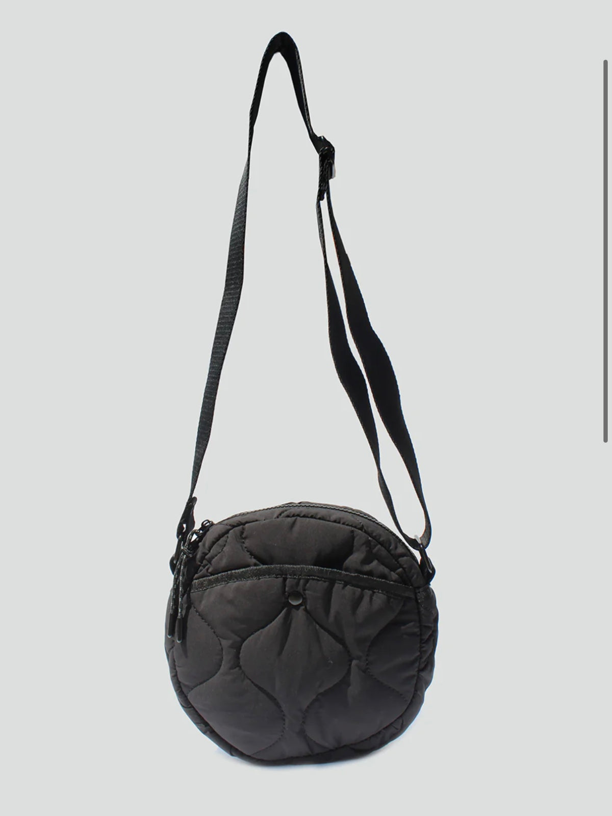 Black Hourglass QUilted Circle Bag