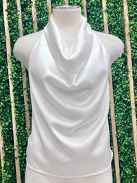 Satin Cowl Neck Top