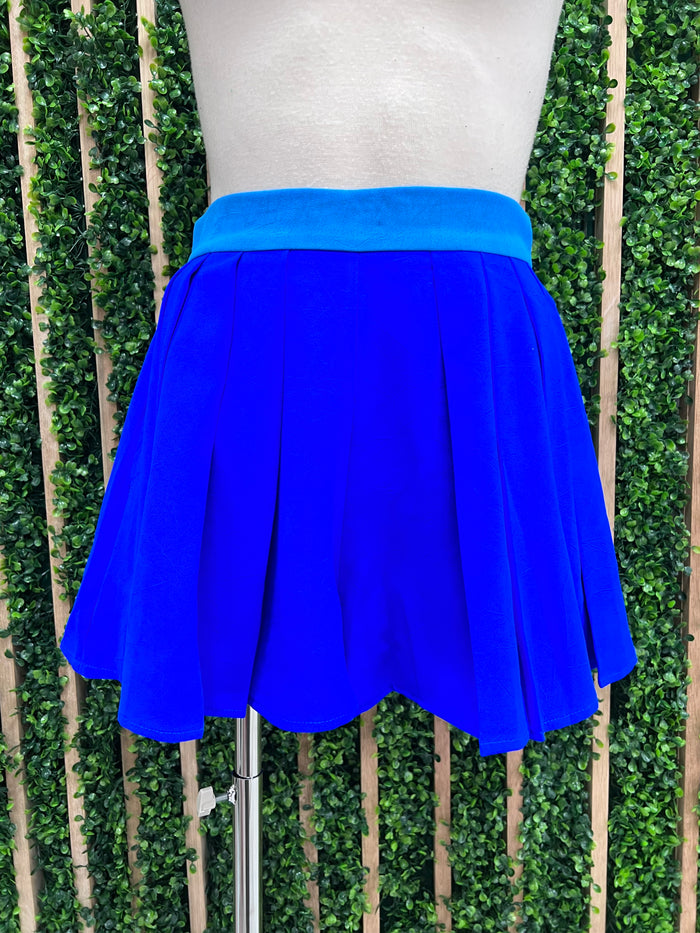 Color Block Pleated Skort