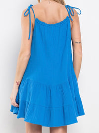 Blue Gauze Loose Fit Dress