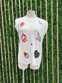 Bululu Message Sleeveless Top