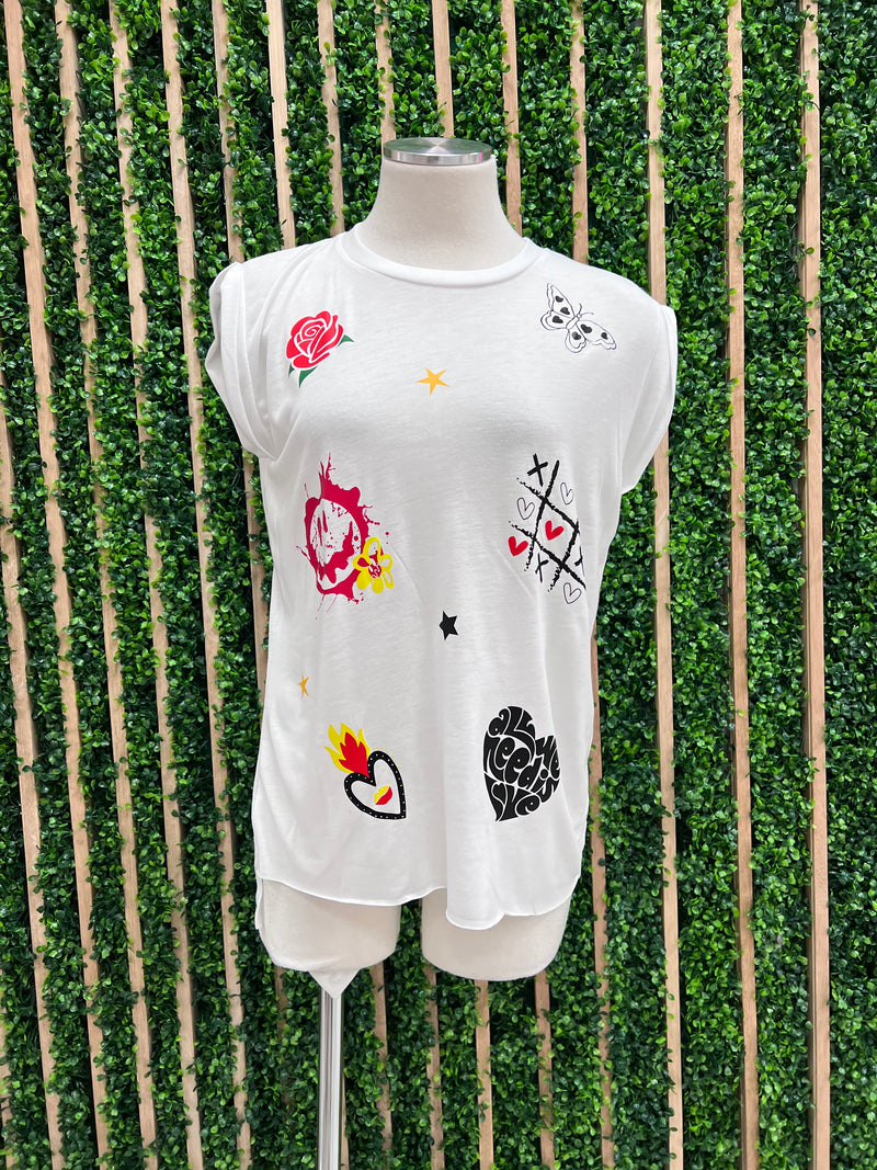 Bululu Message Sleeveless Top