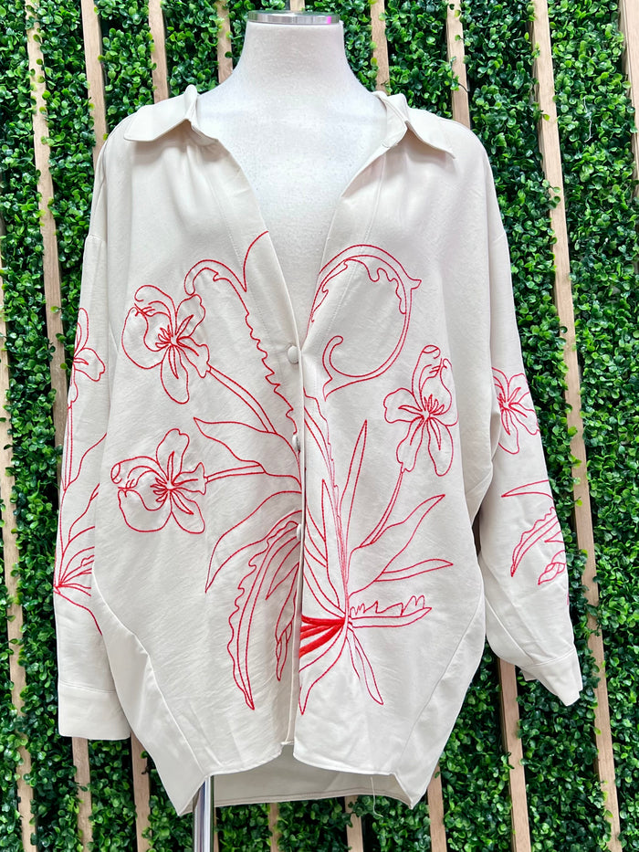 Floral Embroidered Blouse