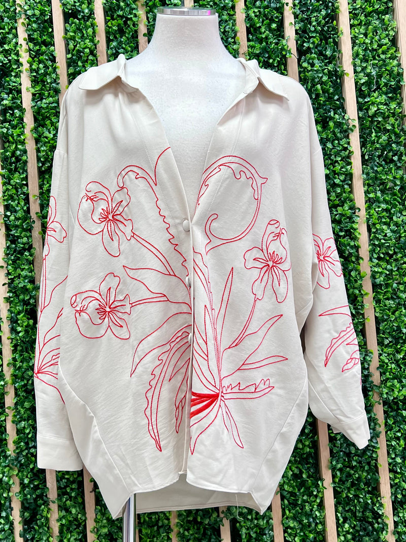 Floral Embroidered Blouse