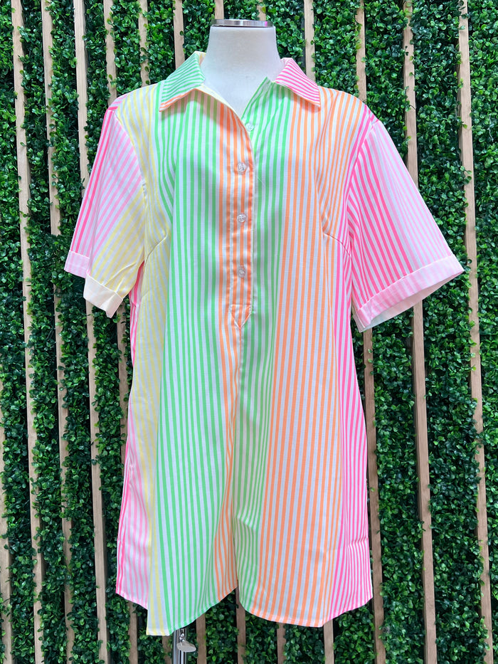Bright Multi Striped Romper