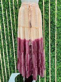 Ombre Sequin Detail Maxi Skirt