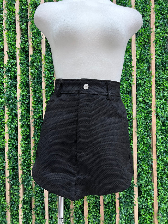 Textured Fitted Skort