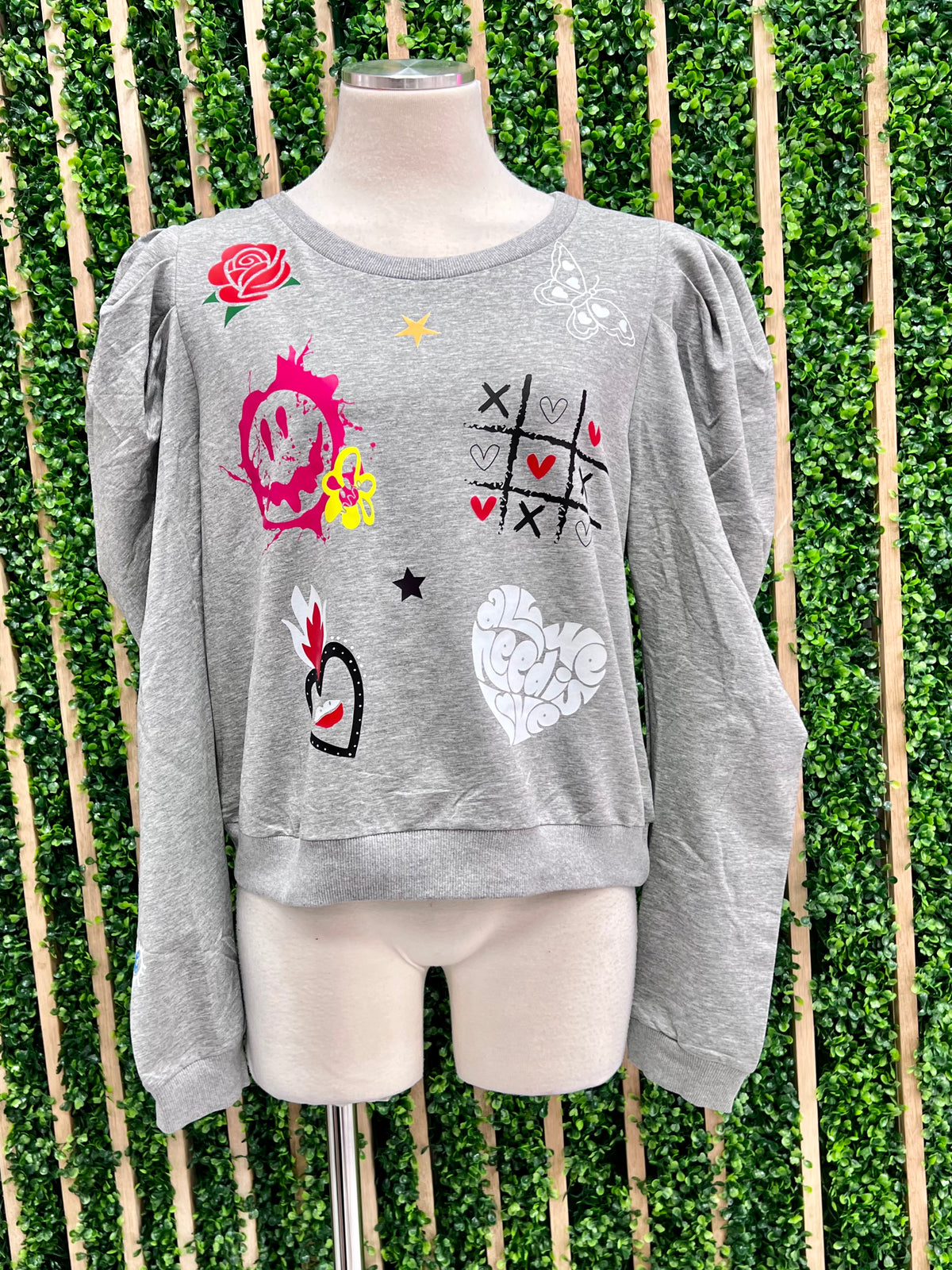 Fun Multi Print Sweater