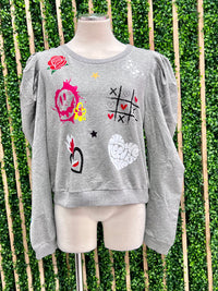 Fun Multi Print Sweater