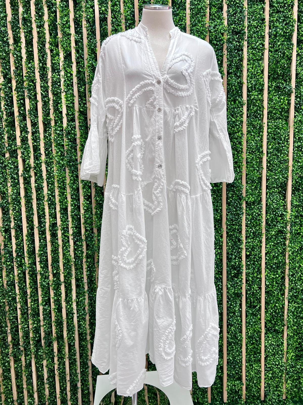 Beautiful Heart Embossed Maxi