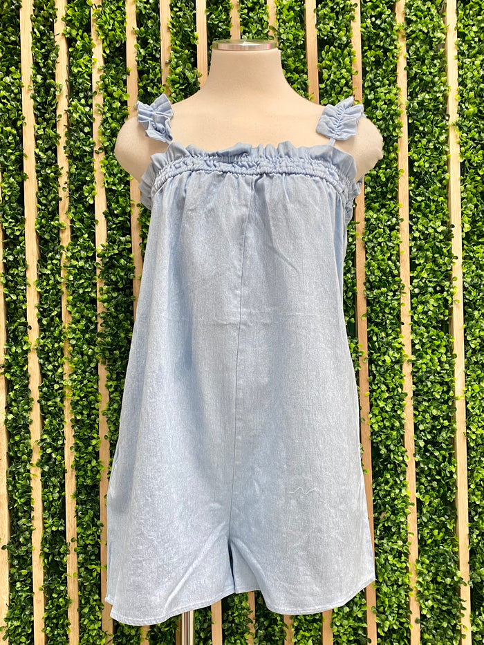 Cute Loose Fit Denim Romper